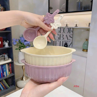 Sét bát 2 món bát + thìa màu trơn xinh xỉu 🌸 tuyển sỉ🌸