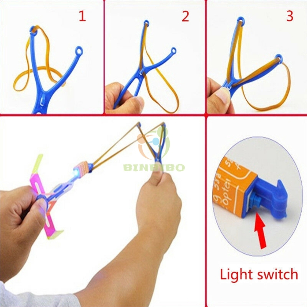 (Combo 5 cái) Ná bắn chong chóng đồ chơi mũi tên bay phát sáng có đèn led chơi ngoài trời cực vui