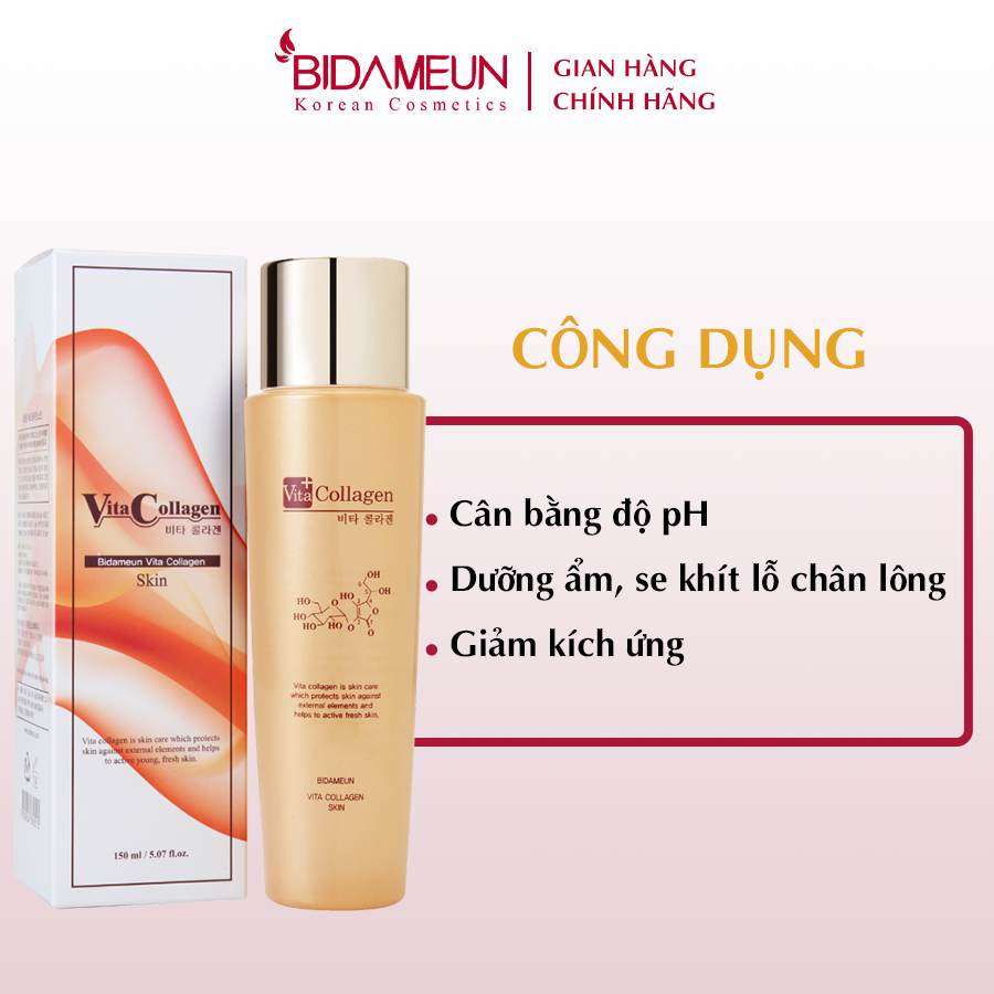 Ảnh Bidameun Siyoul B18 Nước hoa hồng Vita Collagen giúp giảm nhăn và săn chắc da 150ml 2