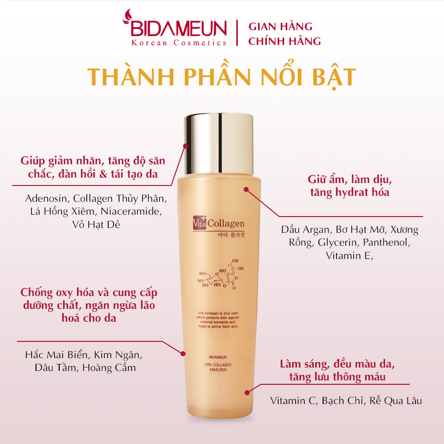 Ảnh Bidameun Siyoul B19 Sữa dưỡng Vita Collagen giúp giảm nhăn & săn chắc da 150ml 1