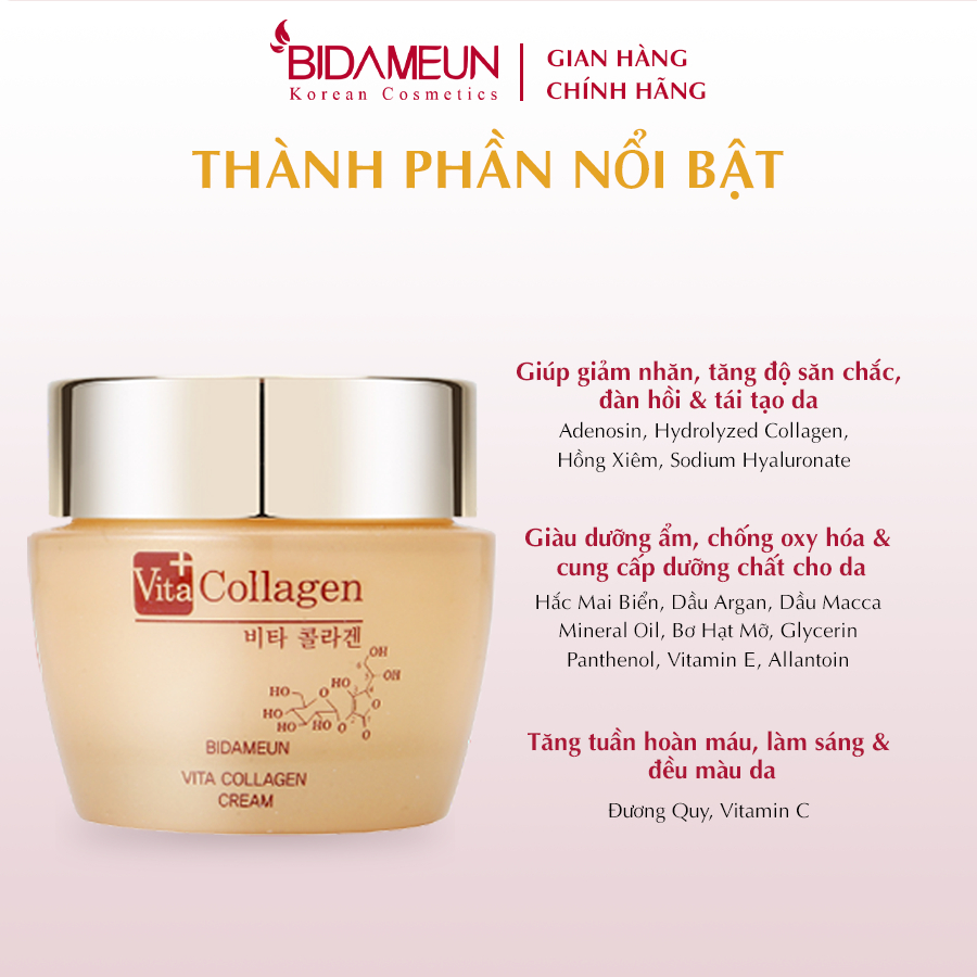 Ảnh Bidameun Siyoul B20 Kem dưỡng Vita Collagen giúp giảm nhăn & săn chắc da 60ml 1