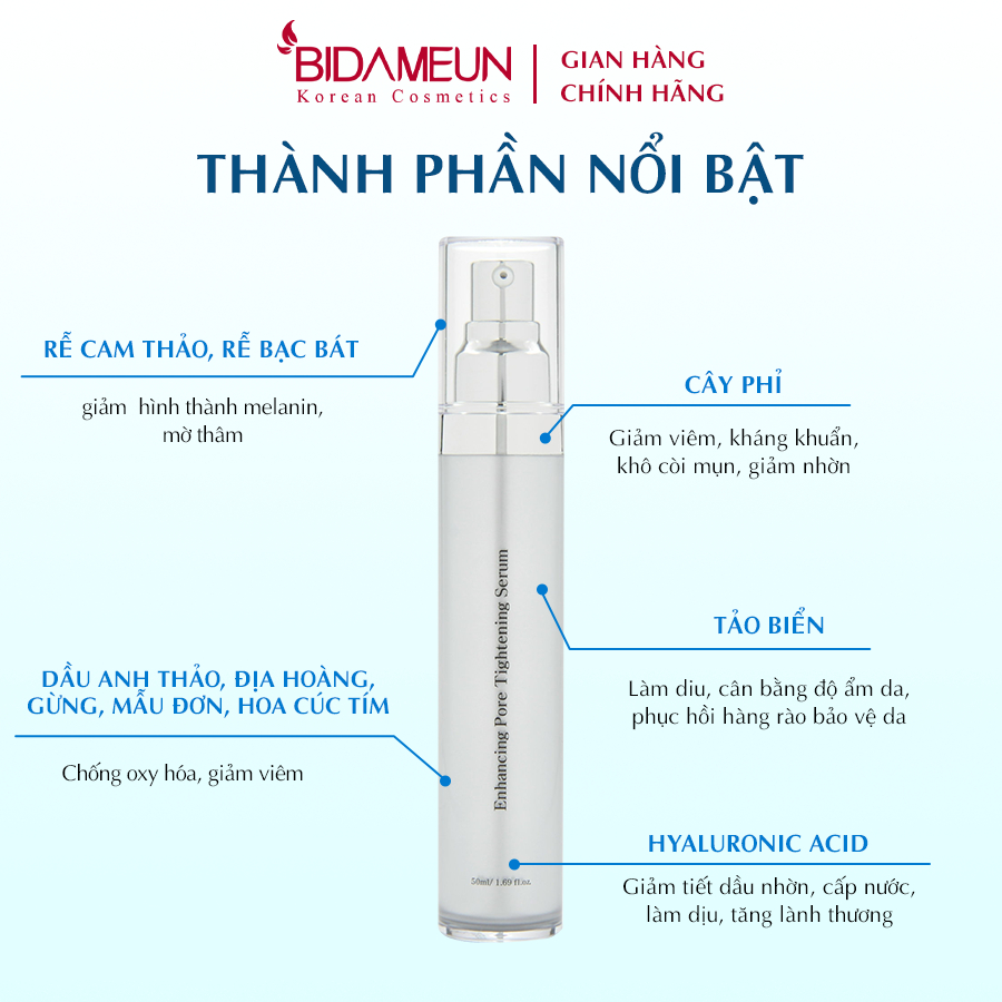 Ảnh Bidameun Siyoul B22 Tinh chất cải thiện tình trạng lỗ chân lông to, giúp làm sáng da, giảm mụn 40ml 1