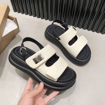 Sandal nữ đế cao quai số quai dán hàng QC cực đẹp , dép quai hậu độn đế 4cm cao cấp êm chân