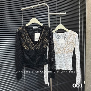 Áo lưới REN Hoa  Cổ V ÔM BODY SEXY QUYẾN RŨ