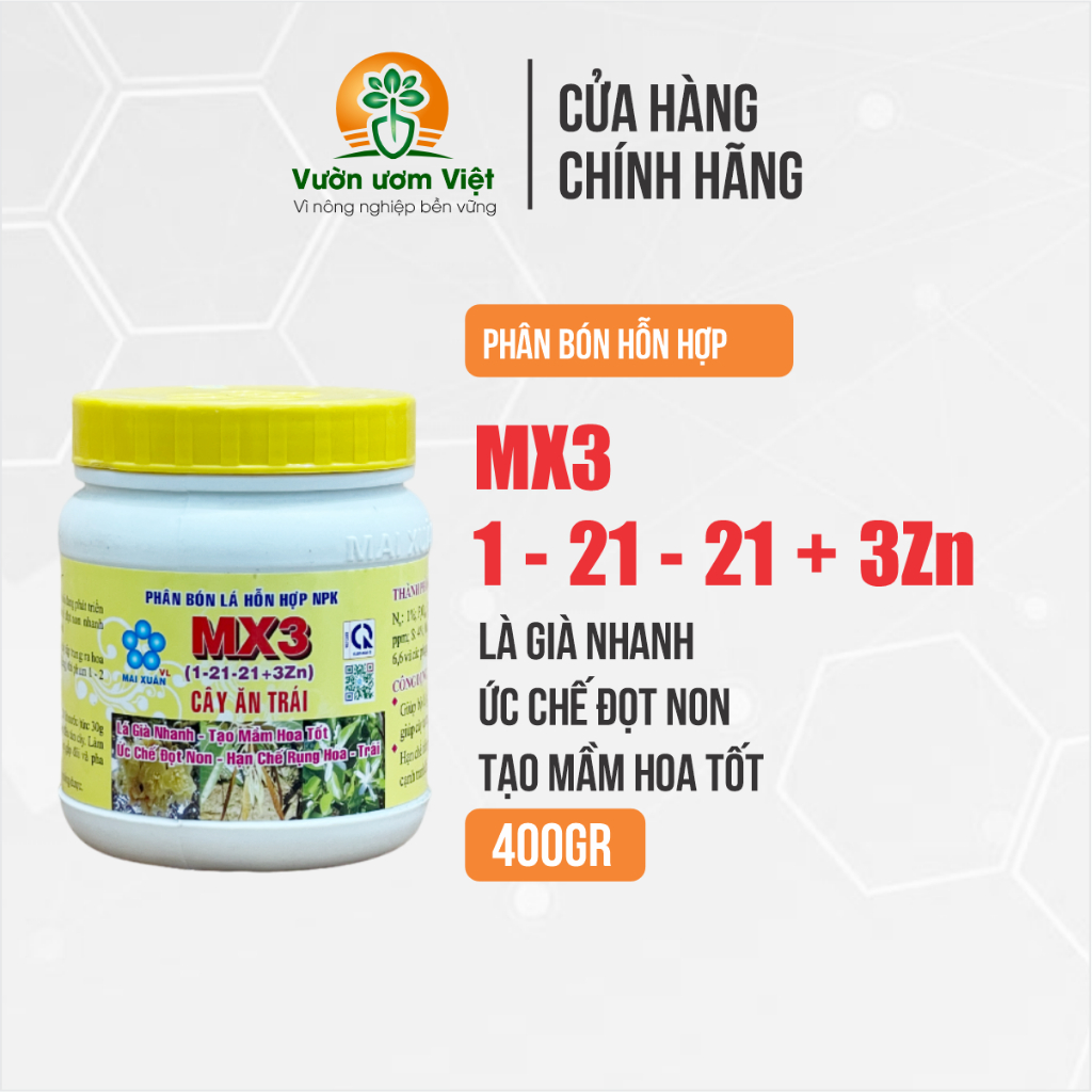 Phân bón MX3 chuyên chặn đọt, già đọt non, kích thích ra hoa cực mạnh, ra hoa đồng loạt, lá xanh tốt
