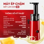 Máy Ép Chậm Làm Kem 3s Lazychef Version 2 130W, Máy Ép Rau Củ Quả Kiệt Bã, Tháo Lắp 3s, Bảo Hành Chính Hãng — ảnh 6