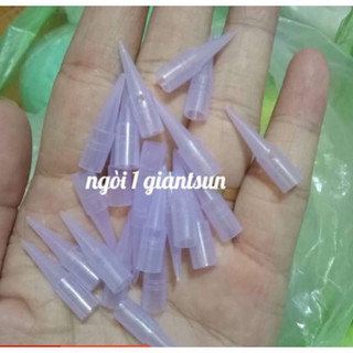 -Ngòi máy phun xăm Giantsun, ngòi KIM 1 màu tím có lỗ thông khí ( Túi 100 Ngòi )