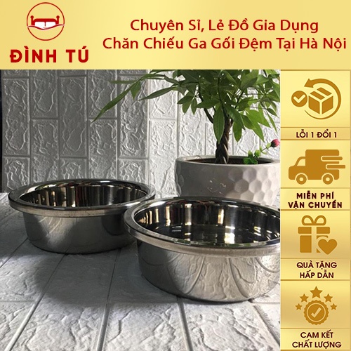 thau Chậu sâu inox su 304 siêu dày nhiều size 18-20-22- 24-26-30-32-34 ...