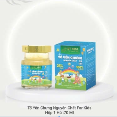 Yến chưng cho bé với 25% yến nguyên chất Dt Nest Khánh Hòa 70ml từ 100% sợi yến thật hanzomart