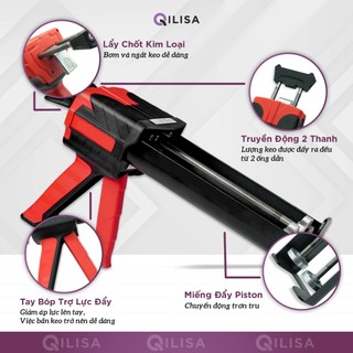 Dụng Cụ Thi Công Keo Chà Ron QILISA (Súng Bơm Keo Thủy Lực Cao Cấp)