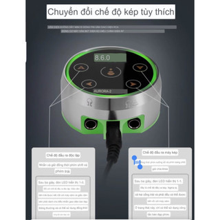 -Cục xạc máy xăm, cục nguồn máy xăm NA4, 3123B, Aurora 2 - hàng y hình shop đăng
