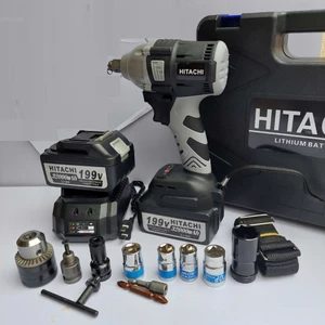 Máy Siết Bulong Hitachi 199v tặng kèm bộ phụ kiện 3 trong 1