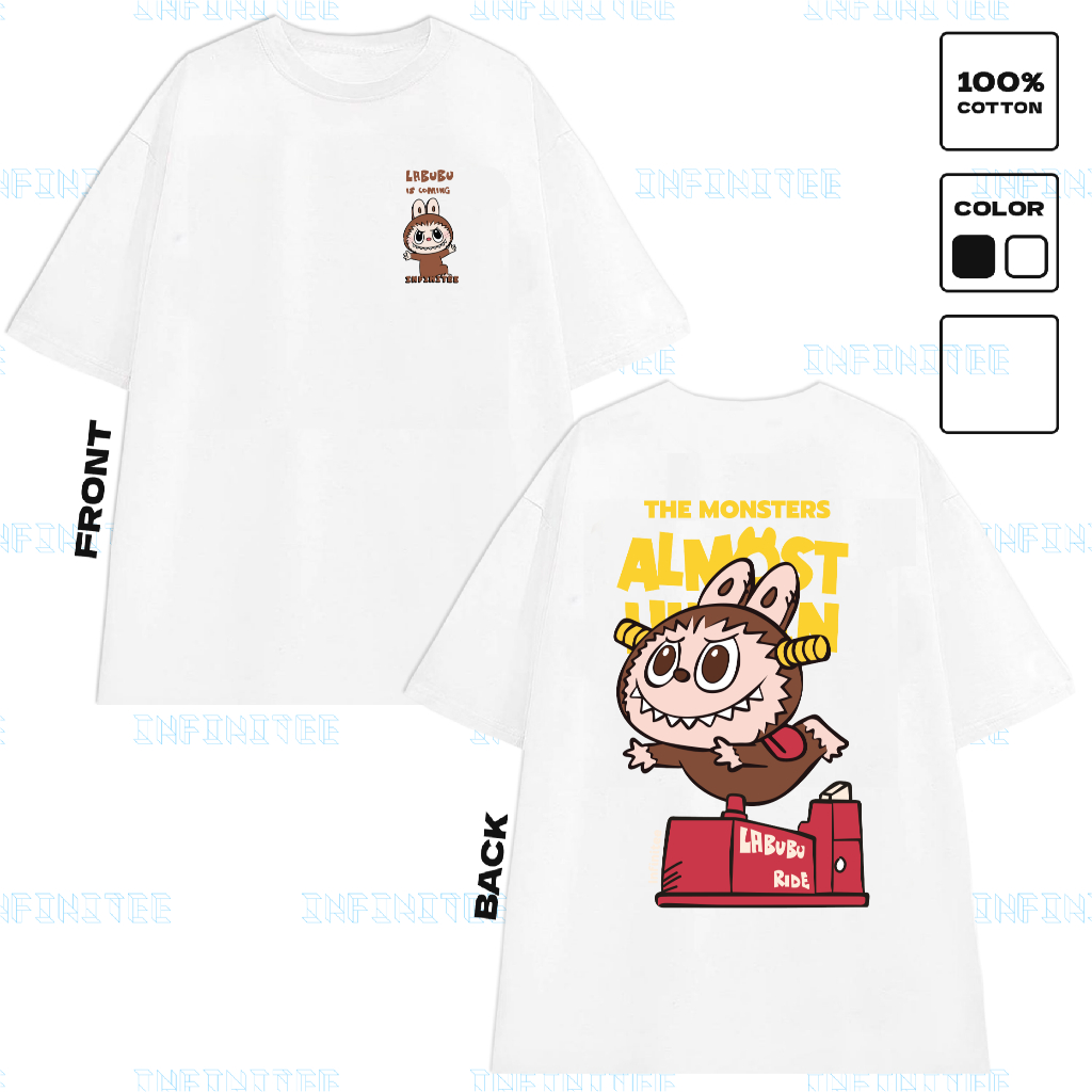 Áo thun INFINITEE Fni24050 Thun 100% Cotton - form rộng Unisex.
