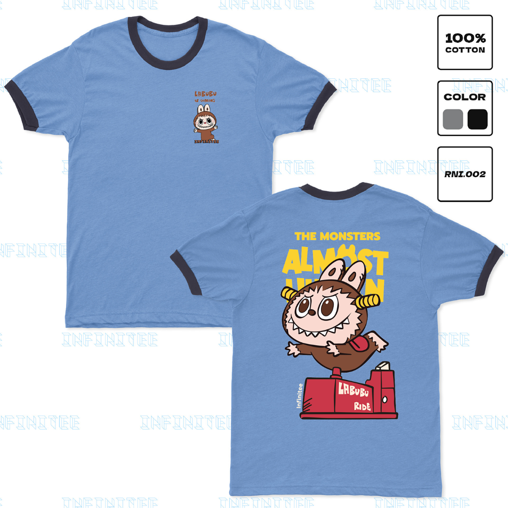 Áo thun INFINITEE Fni24050 Thun 100% Cotton - form rộng Unisex.
