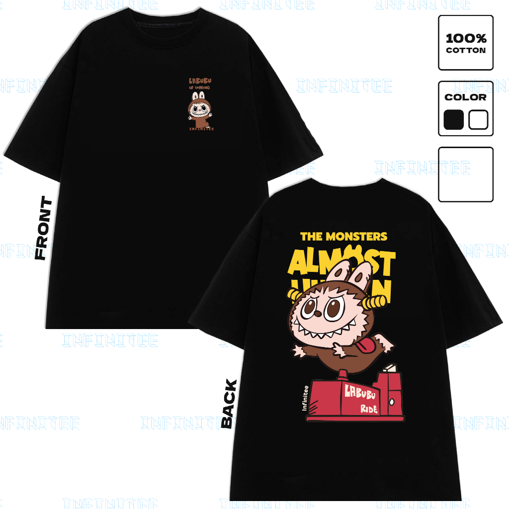 Áo thun INFINITEE Fni24050 Thun 100% Cotton - form rộng Unisex.