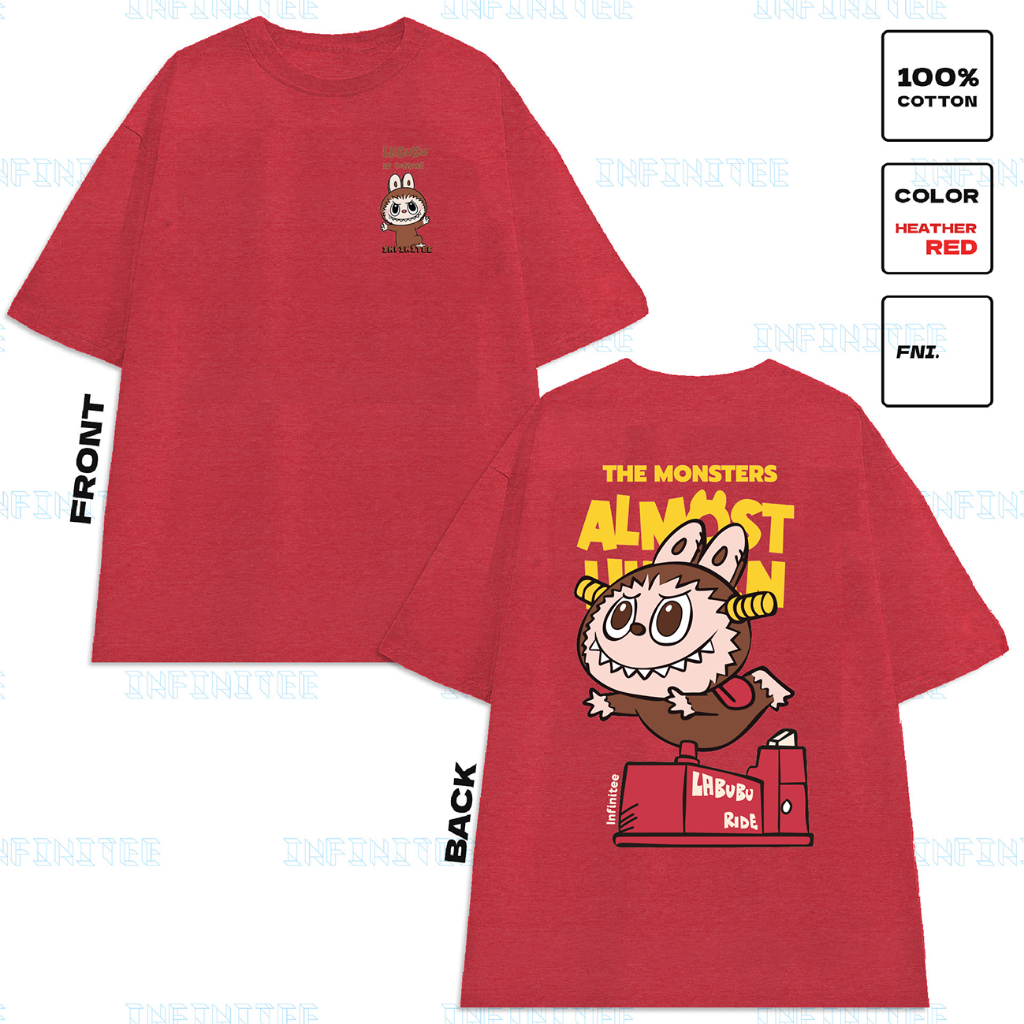 Áo thun INFINITEE Fni24050 Thun 100% Cotton - form rộng Unisex.