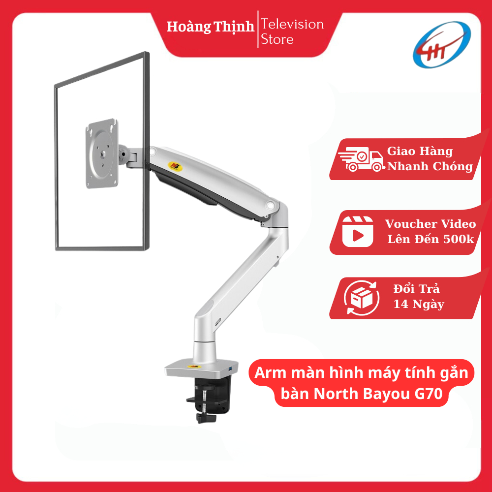 Giá treo – Arm màn hình máy tính gắn bàn North Bayou G70 – Hàng Chính Hãng