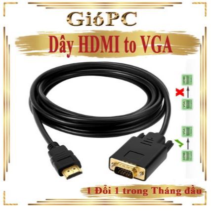 Dây chuyển đổi HDMI to VGA. Cáp chuyển từ hdmi sang Vga dài khoảng 1.3m ...