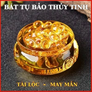 🌸Hàng Chất🌸 Bát Tụ Bảo Thủy Tinh Pha Lê ĐẦY THỎI VÀNG Kim Nguyên Bảo