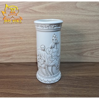 Bộ Thờ Cúng Gốm Sứ Bạch Ngọc Sen Trắng DTC2404 - Hoa Sen
