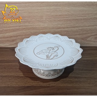 Bộ Thờ Cúng Gốm Sứ Bạch Ngọc Sen Trắng DTC2404 - Hoa Sen