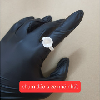 -Chum nhẫn 2 NGĂN NHỰA DẺO dùng đựng mực phun xăm, đựng keo gắn mi rất tiện dụng