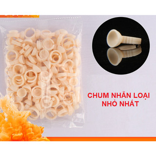 -Chum nhẫn 2 NGĂN NHỰA DẺO dùng đựng mực phun xăm, đựng keo gắn mi rất tiện dụng