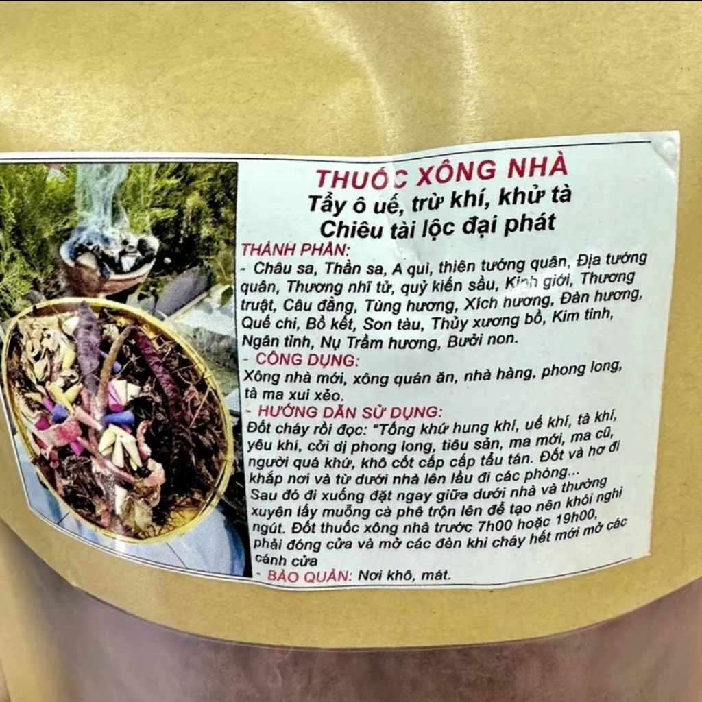 Xông NHÀ Tẩy Uế Thảo Dược Thanh Lọc Không Khí, Đem Lại Tốt Lành, Thông Thoáng Môi Trường