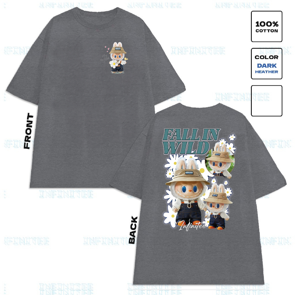 Áo thun INFINITEE Fni24049 Thun 100% Cotton - form rộng Unisex.