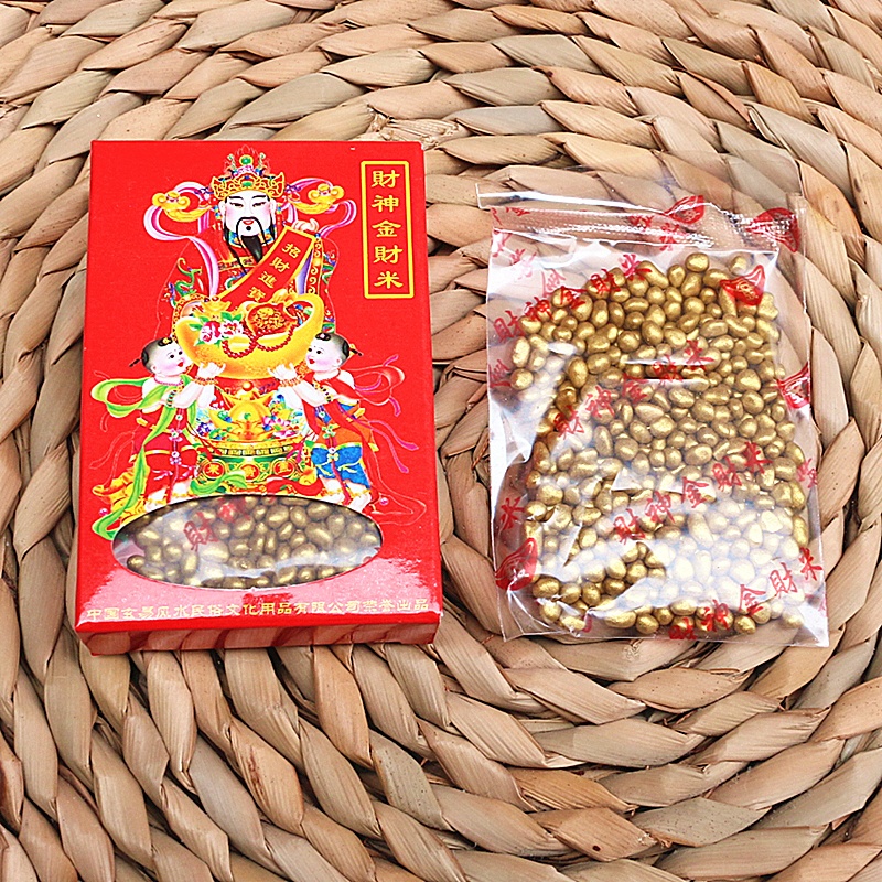 [TRỢ GIÁ] Gạo Vàng Thần Tài , Thờ Cúng Ban Thần Tài - có loại Hộp Và Loại Túi