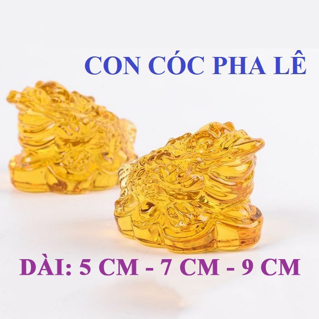 🌸Hàng Chất🌸 Con cóc (thiềm thừ) 6.5cm bằng pha lê, phong thủy thu hút tài lộc & may mắn
