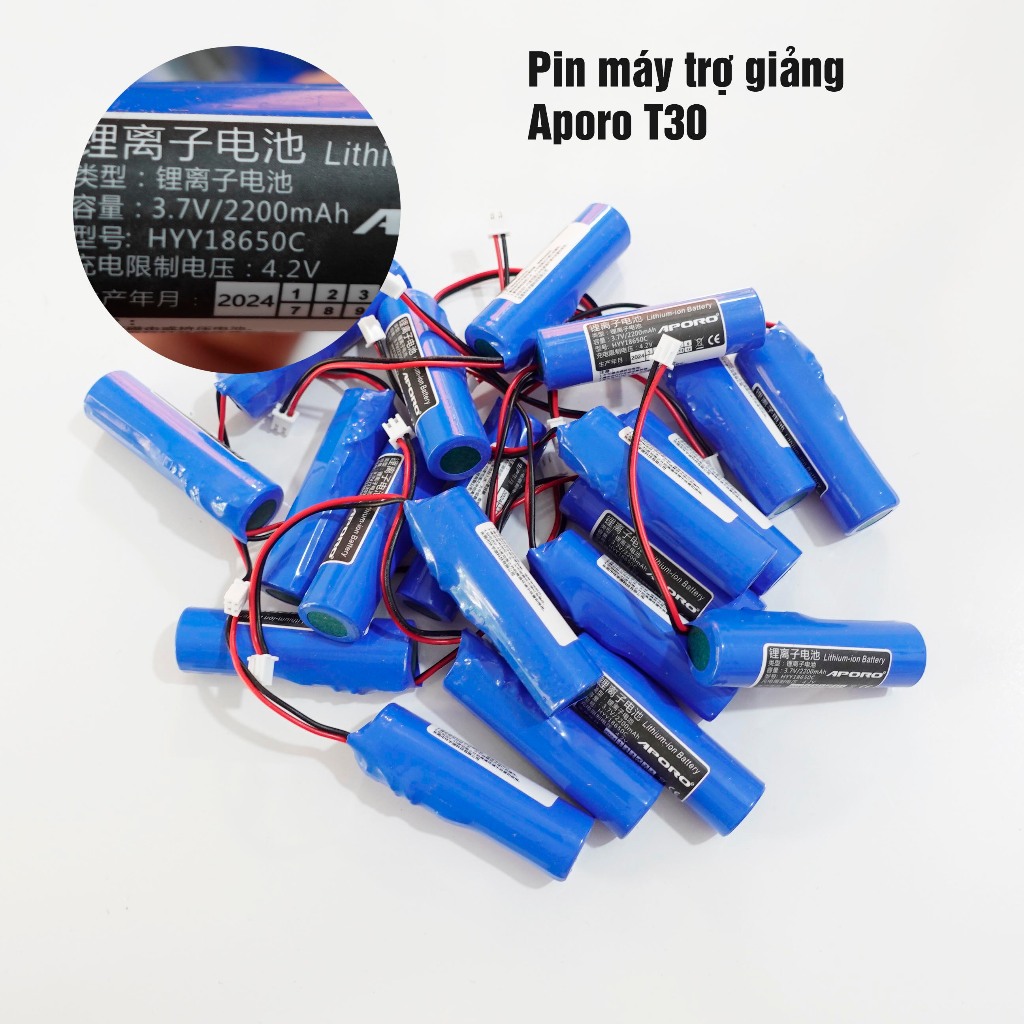 Pin Lithium-ion 3.7V-2.400mAh APORO Model HYY18650C cho máy APORO T9 ...