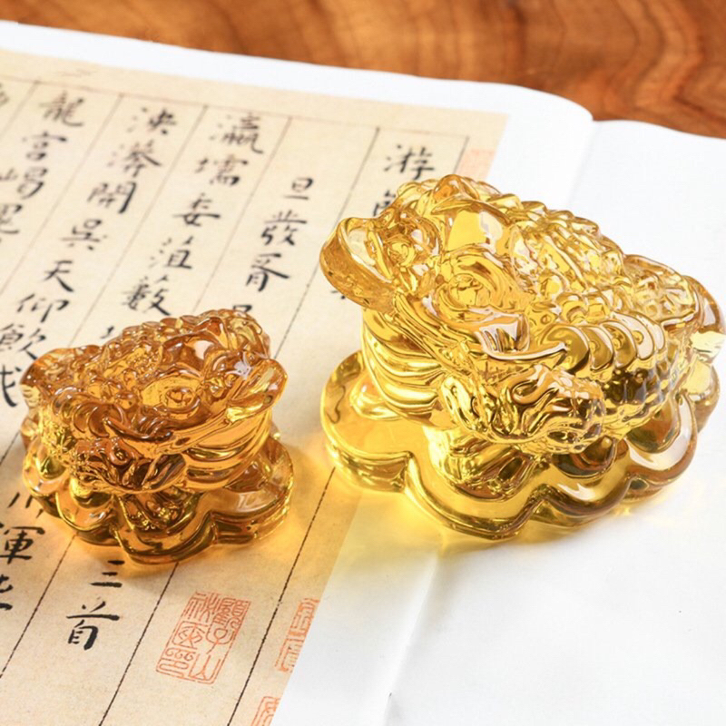 🌸Hàng Chất🌸 Con cóc (thiềm thừ) 6.5cm bằng pha lê, phong thủy thu hút tài lộc & may mắn