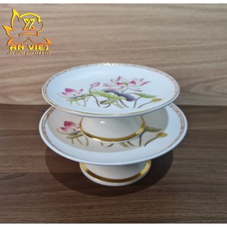 Bộ Thờ Cúng Gốm Sứ Trắng Hoa Sen - DTC2405 - Hoa Sen