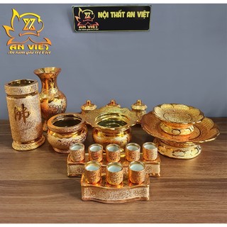 Bộ thờ cúng chất liệu gốm sứ cao cấp Kim Sa DTC2301