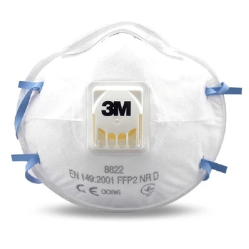 1 cái khẩu trang 3M 8822 có van tiêu chuẩn FPP2 tương đương N95 ngăn bụi đến 95%, khẩu trang chống bụi mịn kháng khuẩn