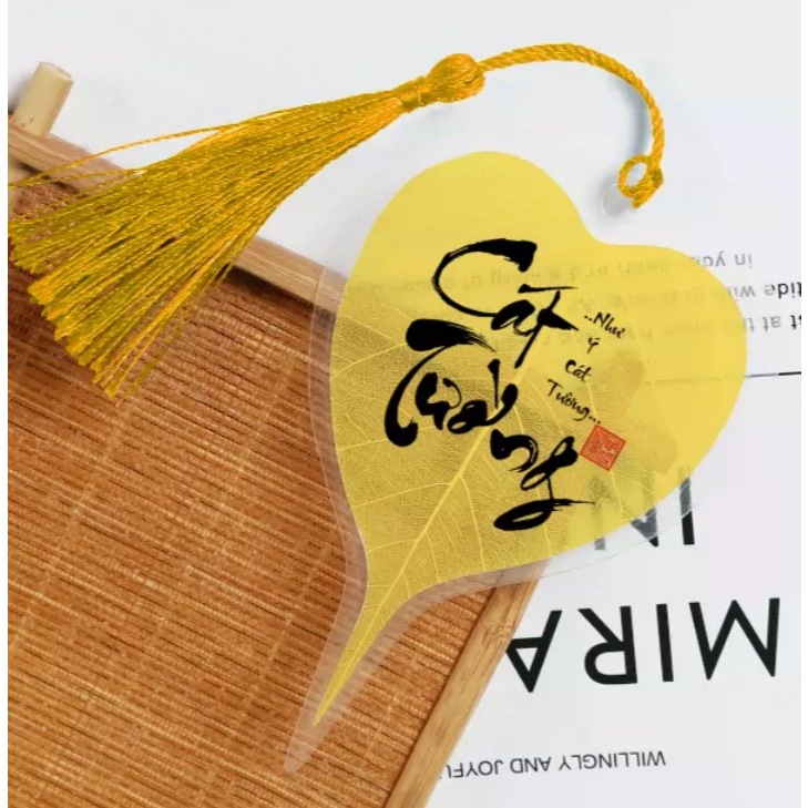 🌸Hàng Chất🌸 Lá bồ đề tâm phật may mắn bình an , đã ép plastic