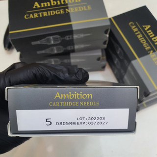 -(1 hộp 20 kim ) Kim máy Pen, thương hiệu Ambition, kim màu xám khói dùng cho thợ xăm chuyên nghiệp
