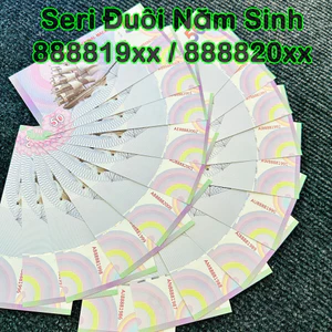 ⭐XÃ KHO⭐ Tiền Thuận Buồm Xuôi Gió Macao Kỷ Niệm SERI NĂM SINH 888819xx 888820xx tặng bao đỏ may mắn