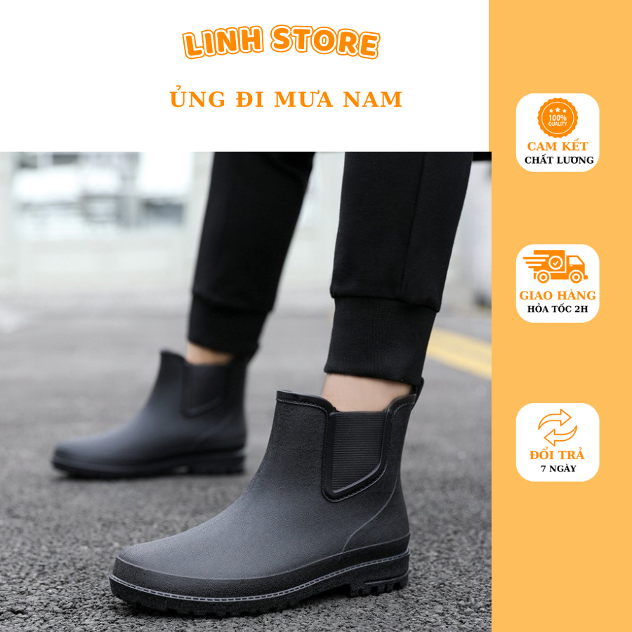 Ủng Đi Mưa Cho Nam,ủng ngắn cổ đi mưa 4 mùa