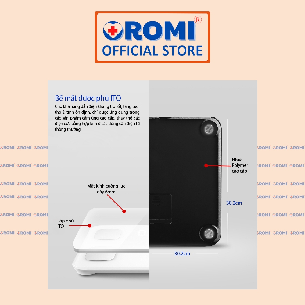 Cân sức khỏe điện tử thông minh OROMI iF2801A - Có chỉ số Inbody kết nối qua app (tặng kèm pin)