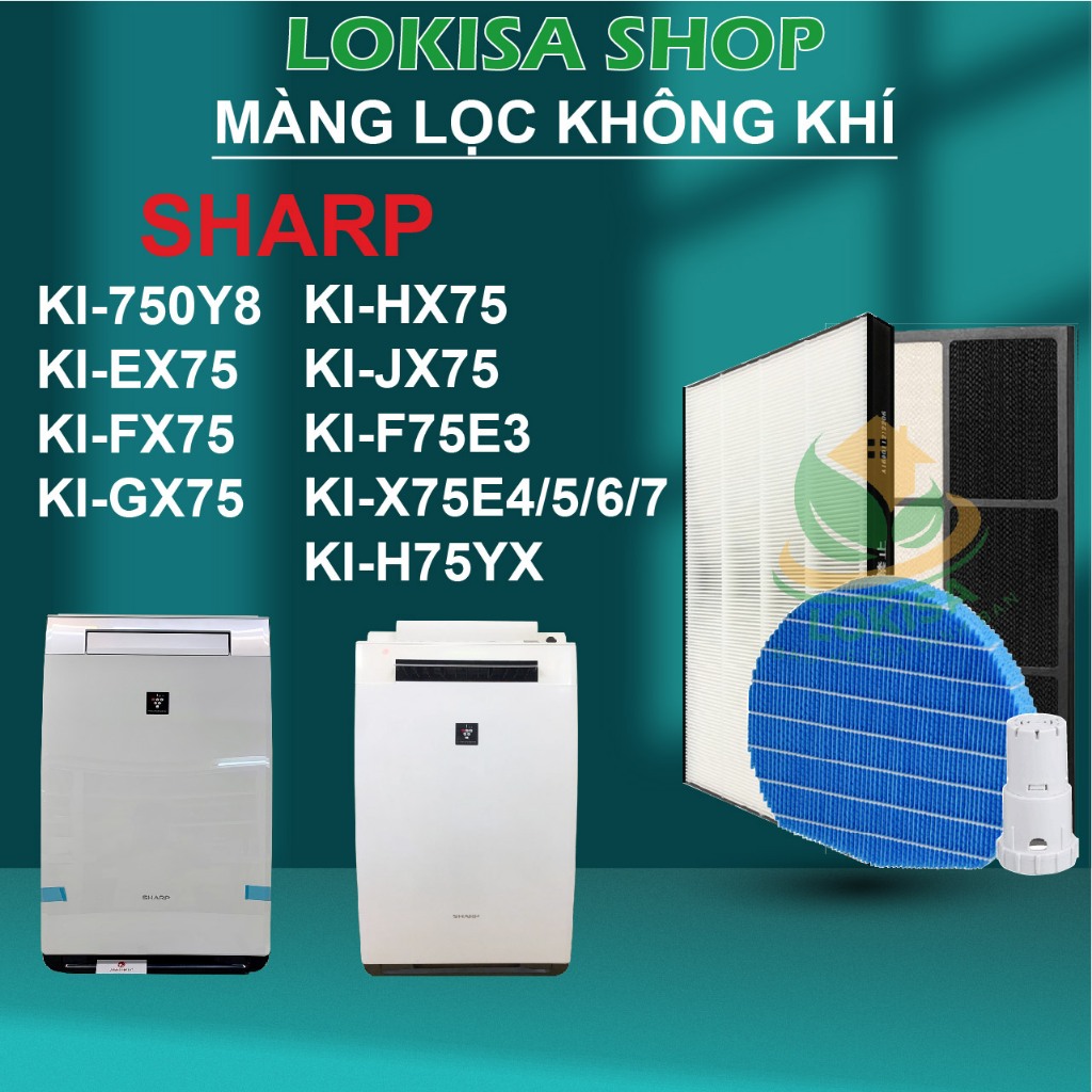 Màng lọc không khí sharp KI-EX75 FX75 GX75 HX75 JX75 F75E3 X75E4/5/6/7  750Y8, Tấm lọc không khí sharp | Shopee Việt Nam