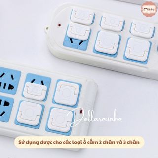 <SL 1c> Bịt Ổ Điện Có Khóa Chốt An Toàn Dollar Minho