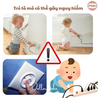 <SL 1c> Bịt Ổ Điện Có Khóa Chốt An Toàn Dollar Minho
