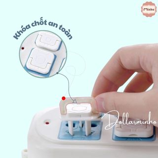 <SL 1c> Bịt Ổ Điện Có Khóa Chốt An Toàn Dollar Minho