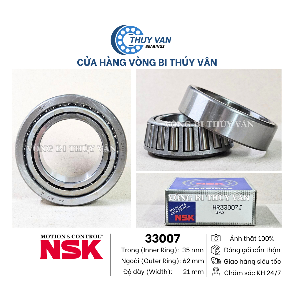 Vòng bi bạc đạn đũa côn 33007 hãng NSK | Shopee Việt Nam