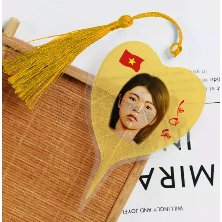 [⭐hót⭐] Lá Bồ Đề Cô Sáu viết thư pháp - Cầu Làm Ăn Mua Bán Thuận Lợi, có dây treo