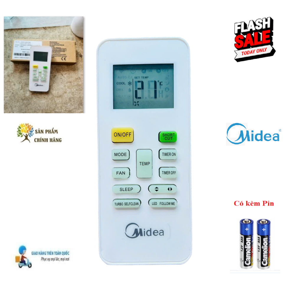 Remote Điều khiển điều hòa Midea 2 chiều Inverter- Hàng chính hãng ...