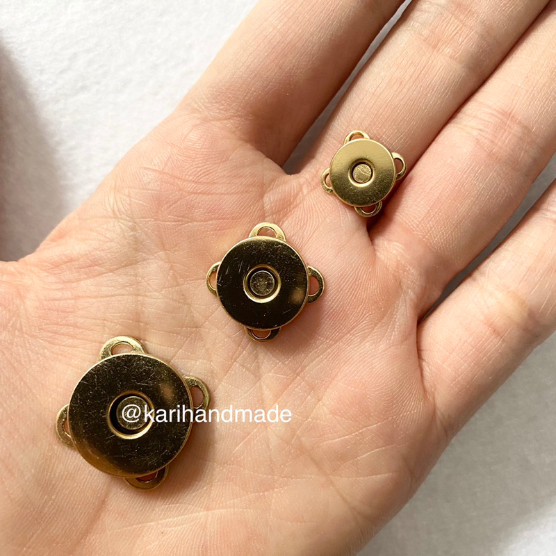 Nút nam châm nút hít dạng khâu handmade làm túi