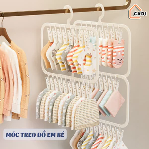 Móc Treo Quần Áo Trẻ Em GADI, Móc Trùm Treo Đồ Cho Bé Treo Khăn Tất Bao Tay Bao Chân Mũ Cho Bé.
